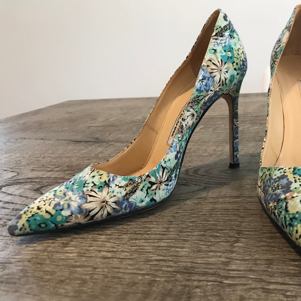 Floral Print Manolo Blahniks